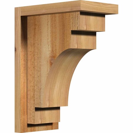 Ekena Millwork Mediterranean Rough Sawn Corbel w/Backplate, Western Red Cedar, 6"W x 10"D x 14"H COR06X10X14MED01RWR